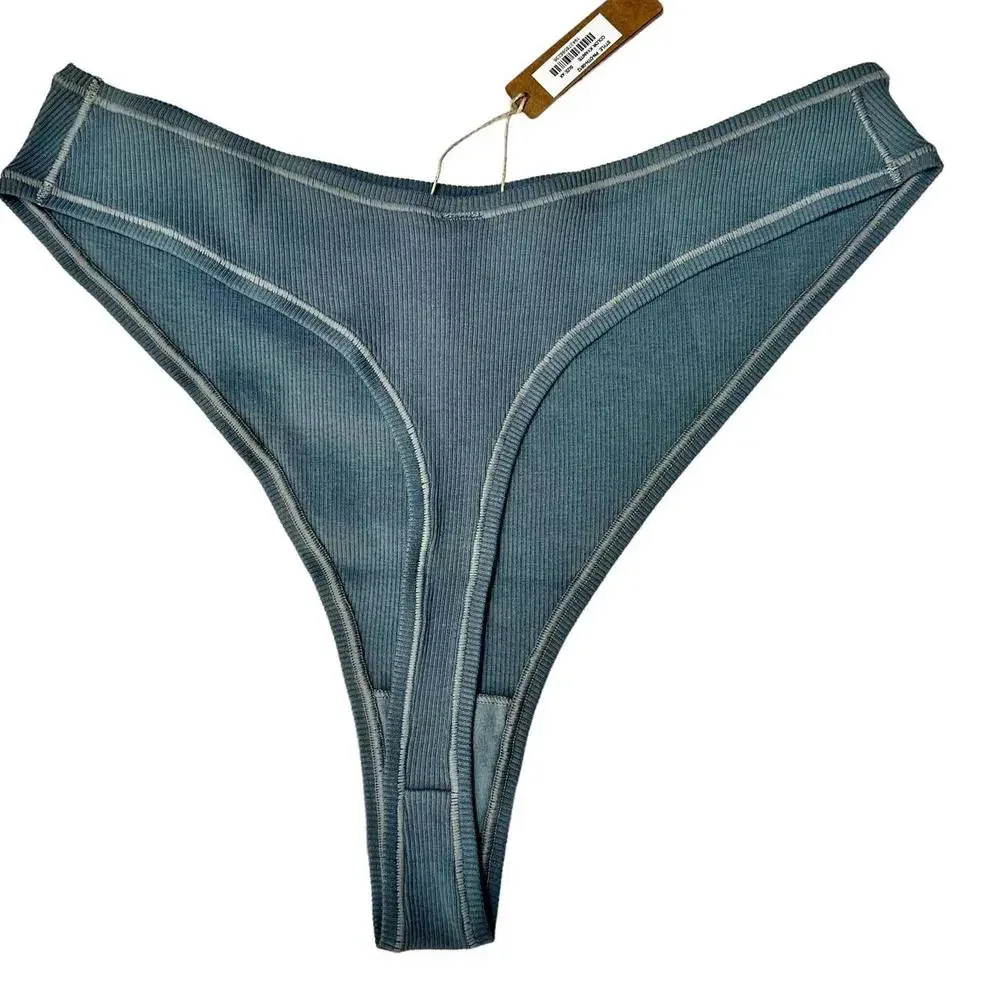 NWT Skims Cotton Rib Dipped Thong Kyanite Women’s 4X